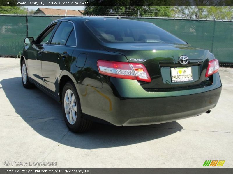 Spruce Green Mica / Ash 2011 Toyota Camry LE