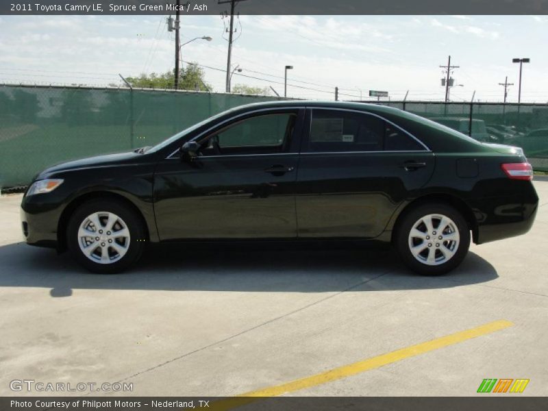 Spruce Green Mica / Ash 2011 Toyota Camry LE