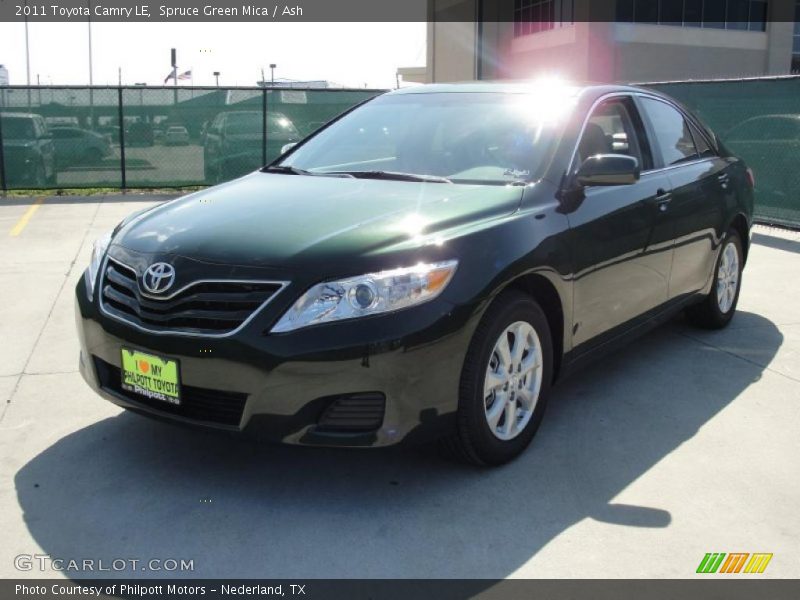 Spruce Green Mica / Ash 2011 Toyota Camry LE