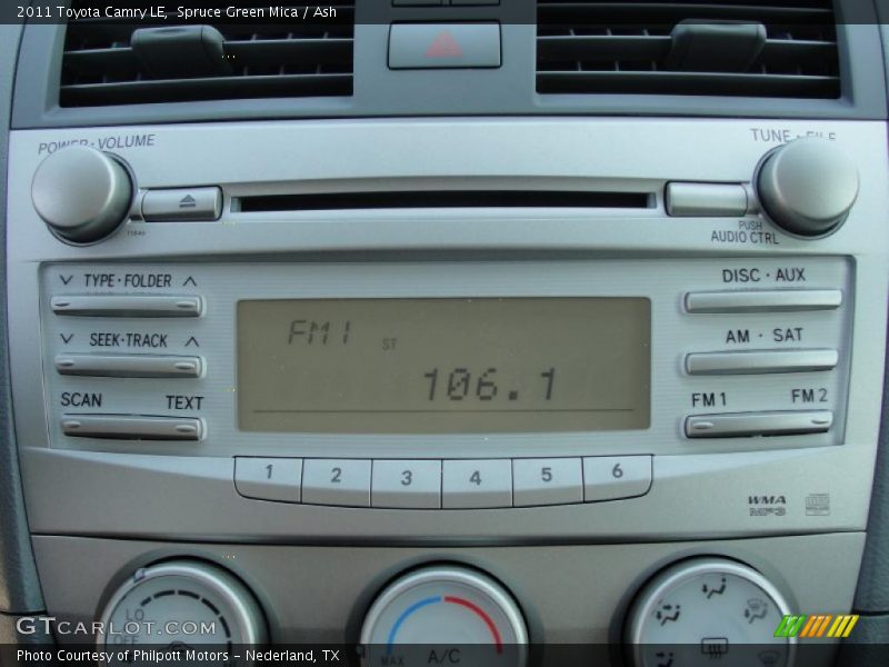 Spruce Green Mica / Ash 2011 Toyota Camry LE