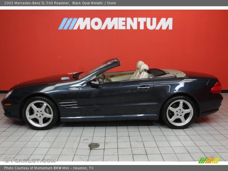 Black Opal Metallic / Stone 2003 Mercedes-Benz SL 500 Roadster