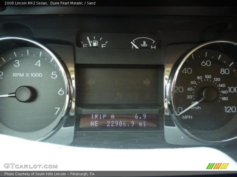 Dune Pearl Metallic / Sand 2008 Lincoln MKZ Sedan