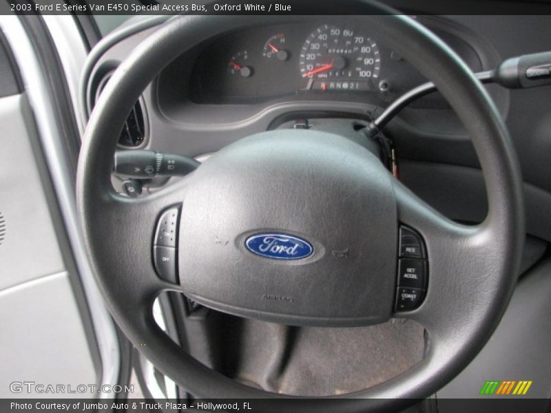 Oxford White / Blue 2003 Ford E Series Van E450 Special Access Bus