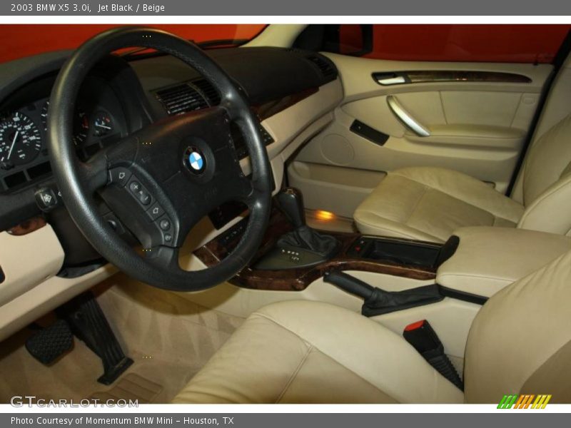 Jet Black / Beige 2003 BMW X5 3.0i