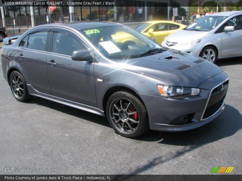 Graphite Gray Pearl / Black 2009 Mitsubishi Lancer RALLIART