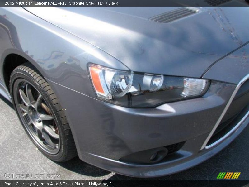Graphite Gray Pearl / Black 2009 Mitsubishi Lancer RALLIART