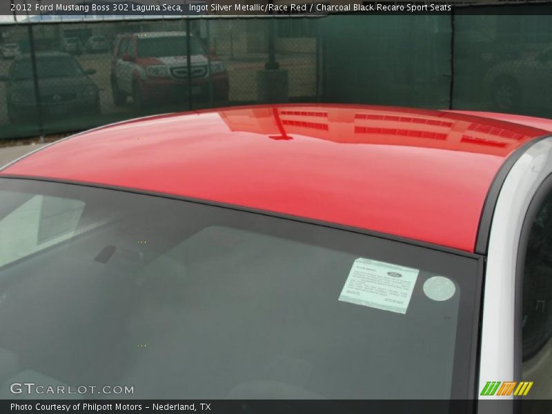 Ingot Silver Metallic/Race Red / Charcoal Black Recaro Sport Seats 2012 Ford Mustang Boss 302 Laguna Seca