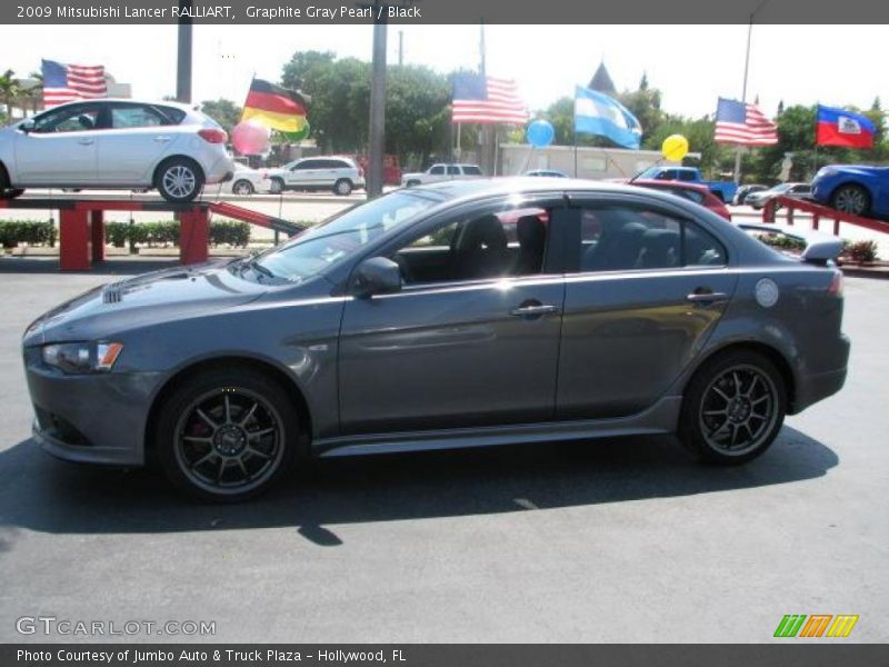 Graphite Gray Pearl / Black 2009 Mitsubishi Lancer RALLIART