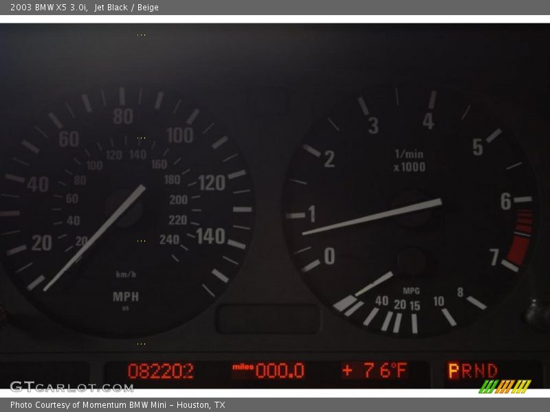 Jet Black / Beige 2003 BMW X5 3.0i