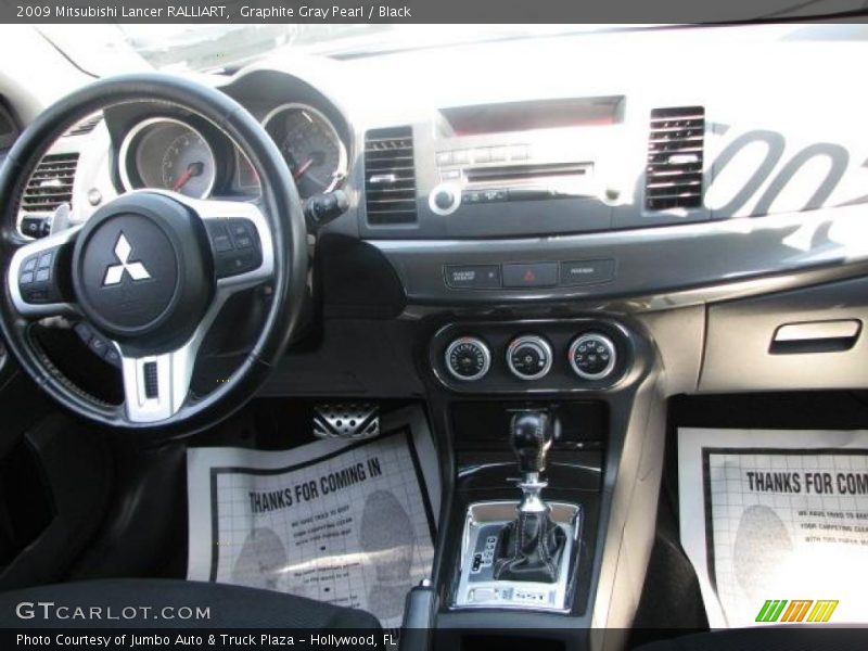 Graphite Gray Pearl / Black 2009 Mitsubishi Lancer RALLIART