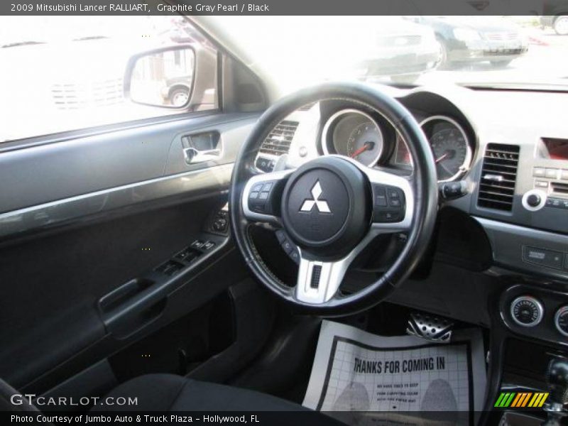 Graphite Gray Pearl / Black 2009 Mitsubishi Lancer RALLIART
