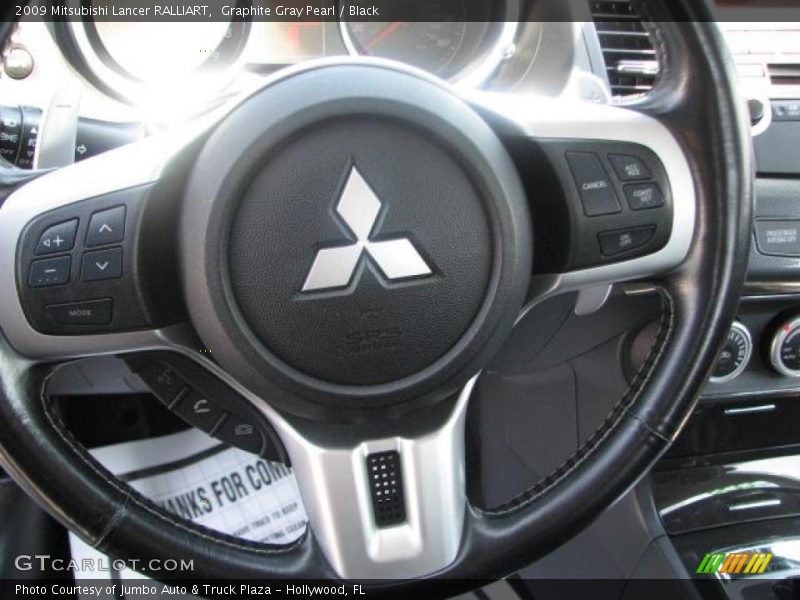 Graphite Gray Pearl / Black 2009 Mitsubishi Lancer RALLIART