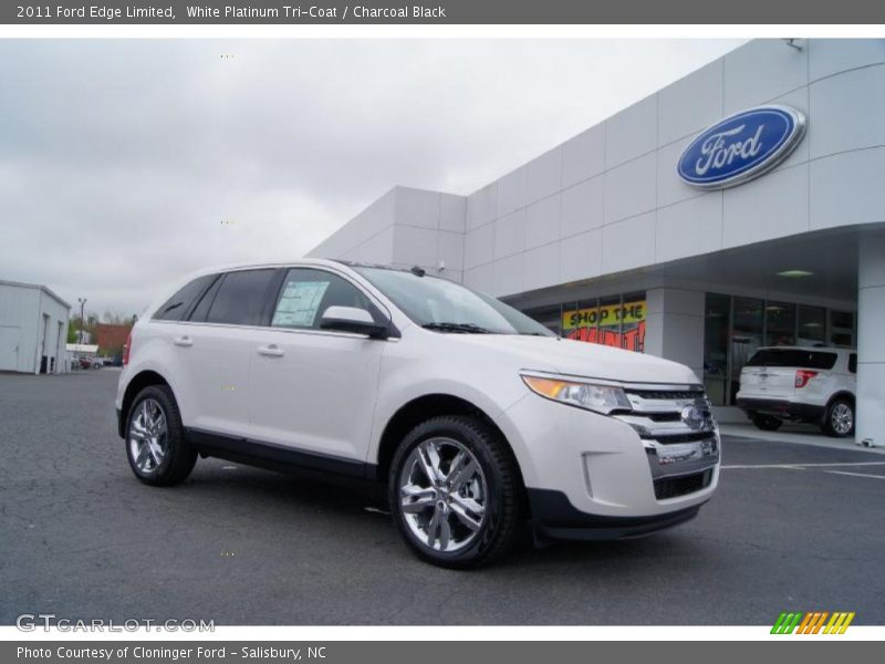 White Platinum Tri-Coat / Charcoal Black 2011 Ford Edge Limited