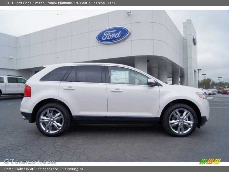 White Platinum Tri-Coat / Charcoal Black 2011 Ford Edge Limited