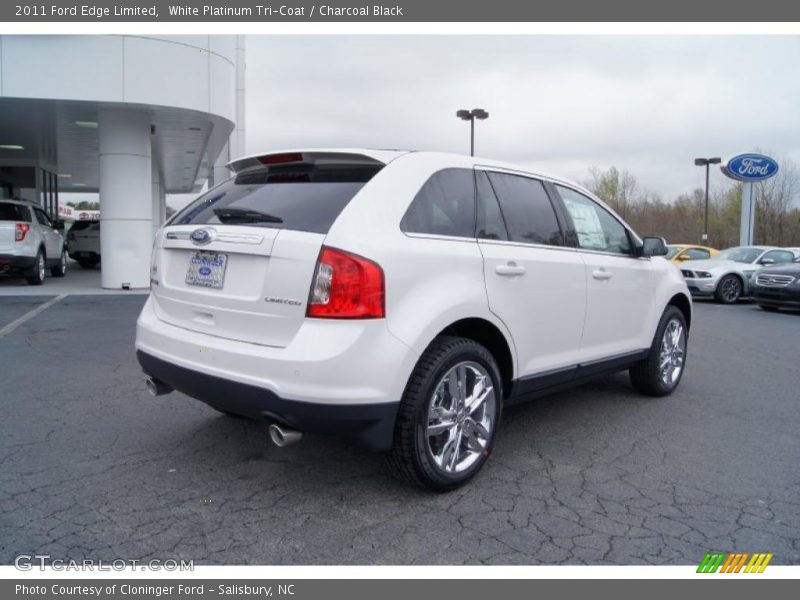 White Platinum Tri-Coat / Charcoal Black 2011 Ford Edge Limited