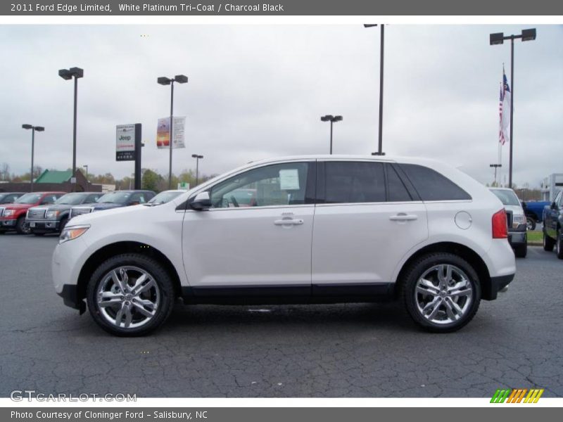 White Platinum Tri-Coat / Charcoal Black 2011 Ford Edge Limited