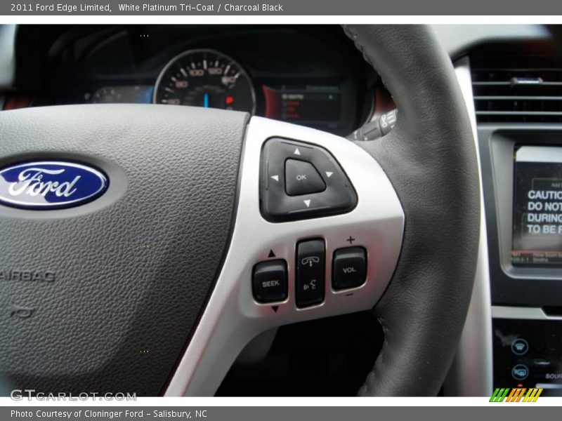 White Platinum Tri-Coat / Charcoal Black 2011 Ford Edge Limited