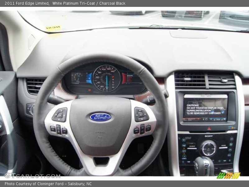 White Platinum Tri-Coat / Charcoal Black 2011 Ford Edge Limited