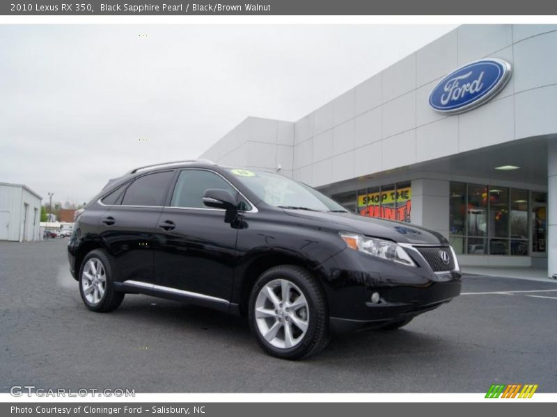 Black Sapphire Pearl / Black/Brown Walnut 2010 Lexus RX 350