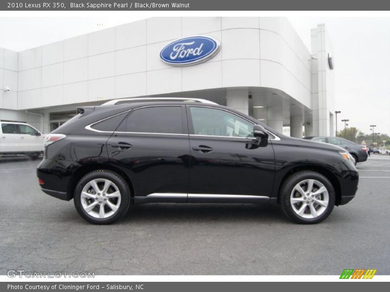 Black Sapphire Pearl / Black/Brown Walnut 2010 Lexus RX 350
