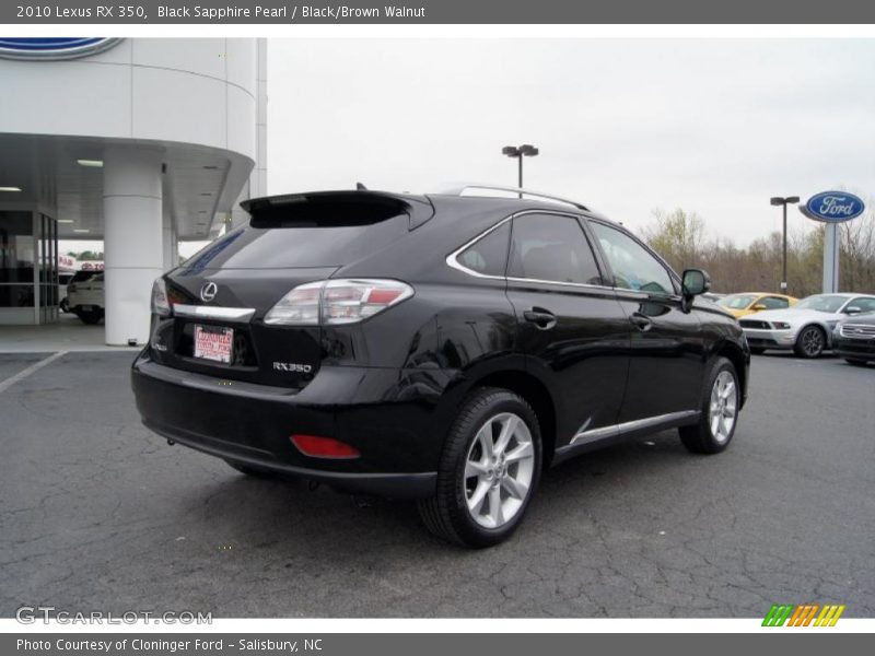 Black Sapphire Pearl / Black/Brown Walnut 2010 Lexus RX 350