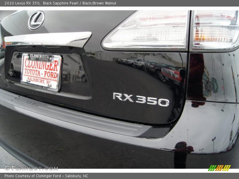 Black Sapphire Pearl / Black/Brown Walnut 2010 Lexus RX 350
