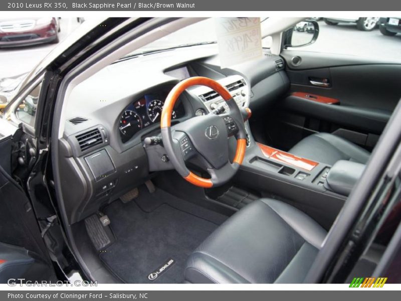  2010 RX 350 Black/Brown Walnut Interior