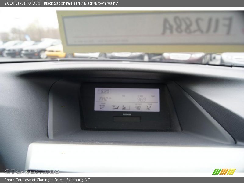 Black Sapphire Pearl / Black/Brown Walnut 2010 Lexus RX 350