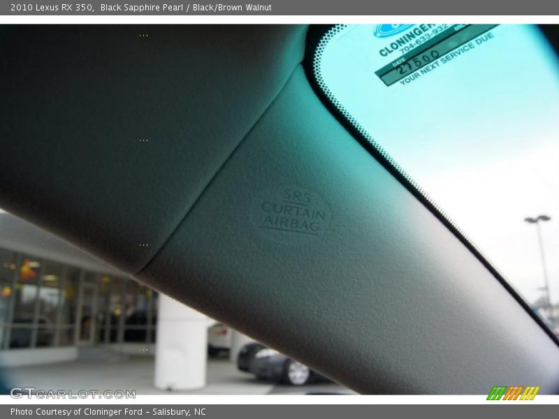 Black Sapphire Pearl / Black/Brown Walnut 2010 Lexus RX 350