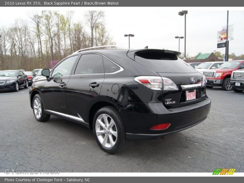 Black Sapphire Pearl / Black/Brown Walnut 2010 Lexus RX 350