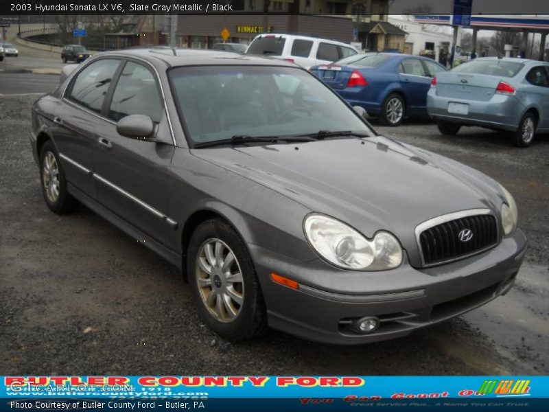 Slate Gray Metallic / Black 2003 Hyundai Sonata LX V6