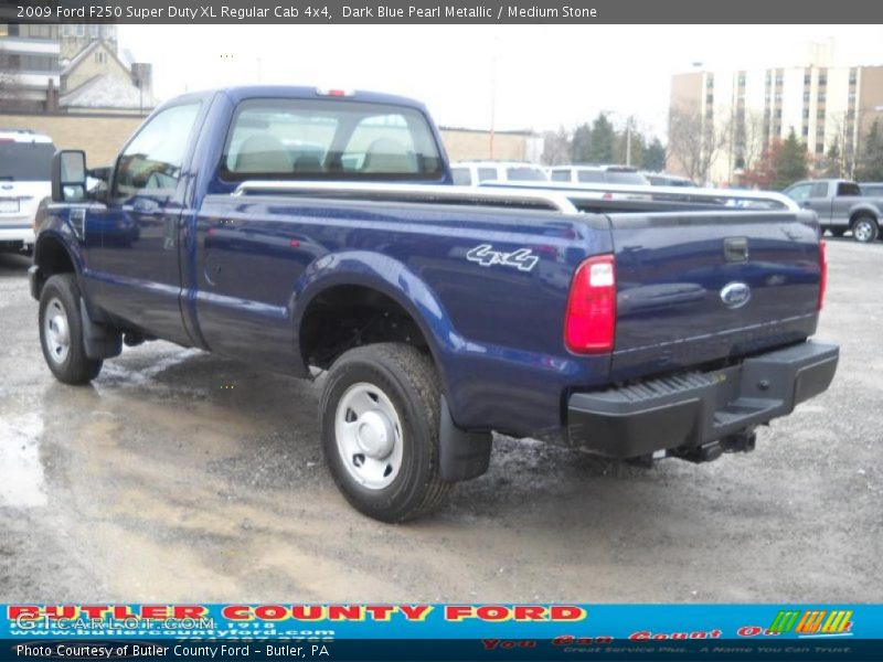 Dark Blue Pearl Metallic / Medium Stone 2009 Ford F250 Super Duty XL Regular Cab 4x4