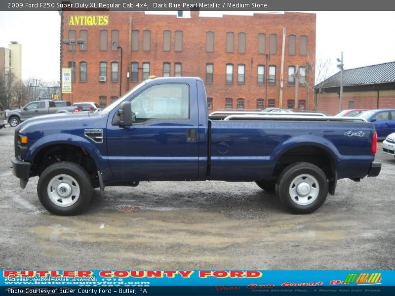 Dark Blue Pearl Metallic / Medium Stone 2009 Ford F250 Super Duty XL Regular Cab 4x4