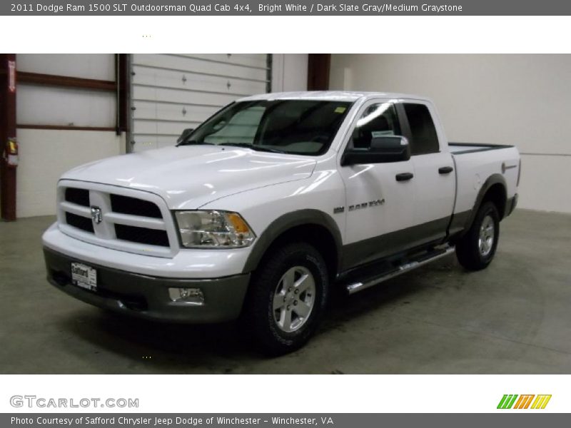 Bright White / Dark Slate Gray/Medium Graystone 2011 Dodge Ram 1500 SLT Outdoorsman Quad Cab 4x4
