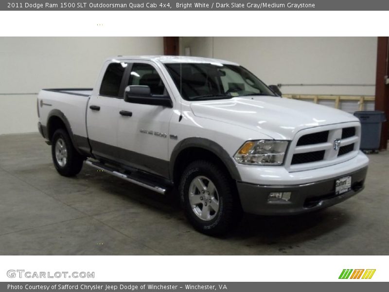 Bright White / Dark Slate Gray/Medium Graystone 2011 Dodge Ram 1500 SLT Outdoorsman Quad Cab 4x4