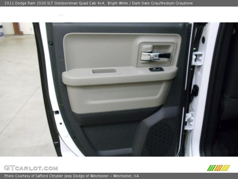 Bright White / Dark Slate Gray/Medium Graystone 2011 Dodge Ram 1500 SLT Outdoorsman Quad Cab 4x4