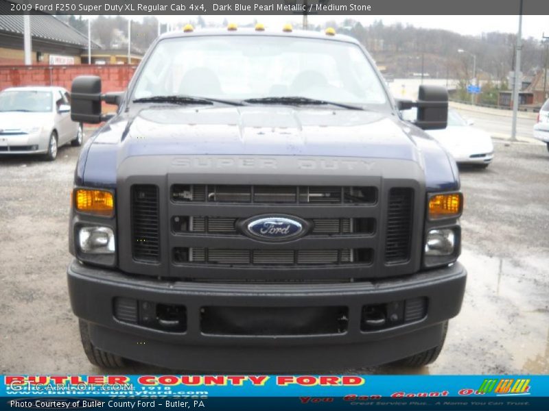 Dark Blue Pearl Metallic / Medium Stone 2009 Ford F250 Super Duty XL Regular Cab 4x4