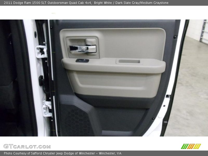 Bright White / Dark Slate Gray/Medium Graystone 2011 Dodge Ram 1500 SLT Outdoorsman Quad Cab 4x4