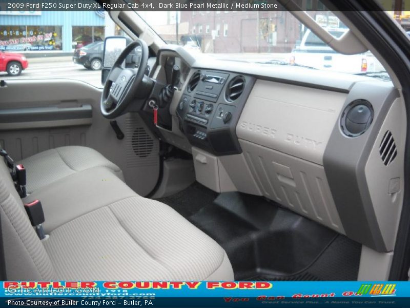 Dark Blue Pearl Metallic / Medium Stone 2009 Ford F250 Super Duty XL Regular Cab 4x4