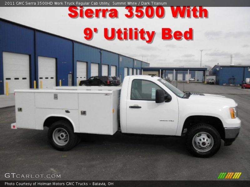 Summit White / Dark Titanium 2011 GMC Sierra 3500HD Work Truck Regular Cab Utility