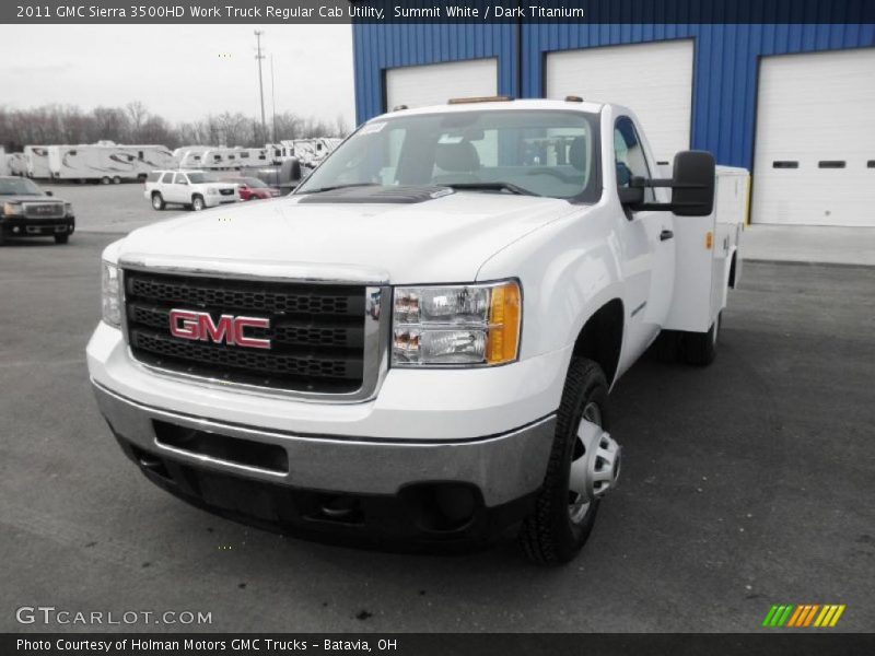 Summit White / Dark Titanium 2011 GMC Sierra 3500HD Work Truck Regular Cab Utility