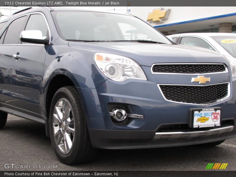Twilight Blue Metallic / Jet Black 2011 Chevrolet Equinox LTZ AWD