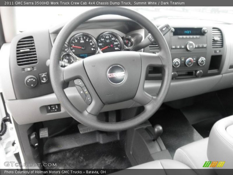 Dashboard of 2011 Sierra 3500HD Work Truck Crew Cab 4x4 Chassis Dump Truck