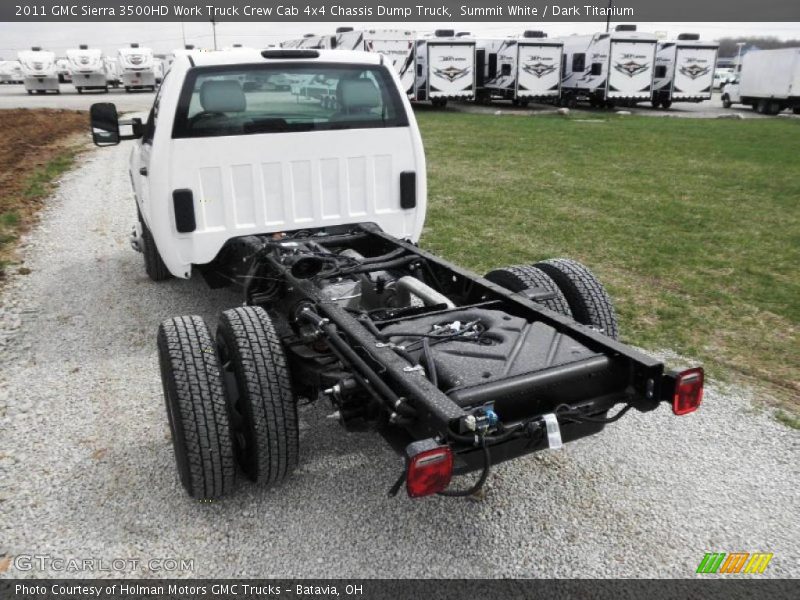  2011 Sierra 3500HD Work Truck Crew Cab 4x4 Chassis Dump Truck Summit White