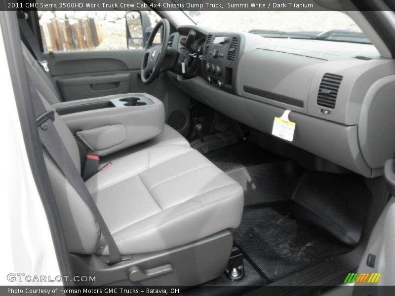  2011 Sierra 3500HD Work Truck Crew Cab 4x4 Chassis Dump Truck Dark Titanium Interior