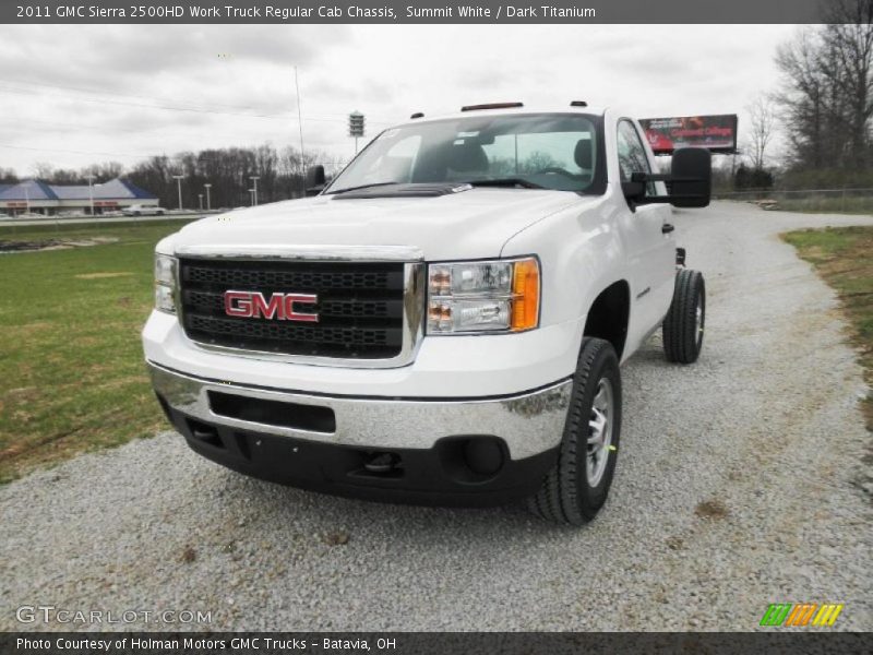 Summit White / Dark Titanium 2011 GMC Sierra 2500HD Work Truck Regular Cab Chassis