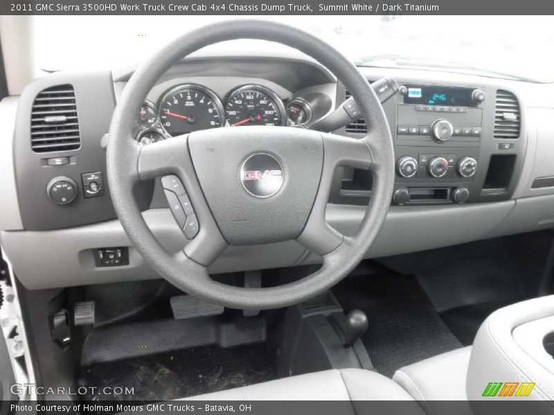 Dashboard of 2011 Sierra 3500HD Work Truck Crew Cab 4x4 Chassis Dump Truck