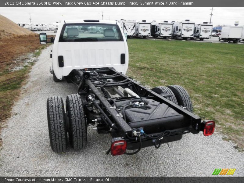  2011 Sierra 3500HD Work Truck Crew Cab 4x4 Chassis Dump Truck Summit White