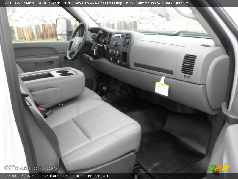  2011 Sierra 3500HD Work Truck Crew Cab 4x4 Chassis Dump Truck Dark Titanium Interior