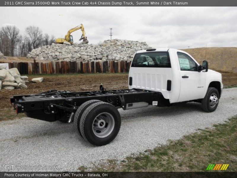Summit White / Dark Titanium 2011 GMC Sierra 3500HD Work Truck Crew Cab 4x4 Chassis Dump Truck